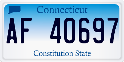 CT license plate AF40697