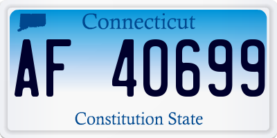 CT license plate AF40699