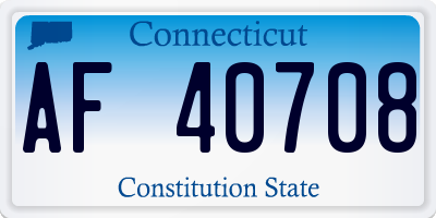 CT license plate AF40708