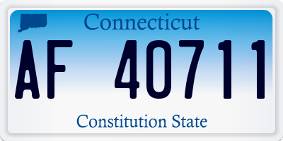 CT license plate AF40711