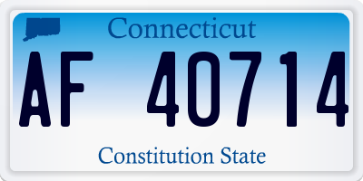 CT license plate AF40714