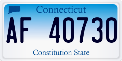 CT license plate AF40730