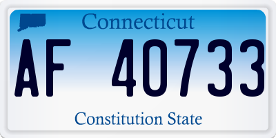 CT license plate AF40733