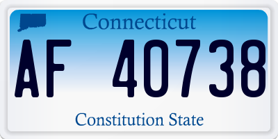 CT license plate AF40738