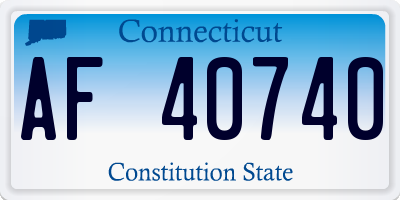 CT license plate AF40740