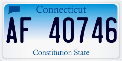 CT license plate AF40746
