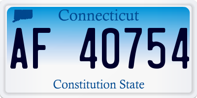 CT license plate AF40754