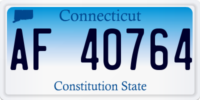 CT license plate AF40764