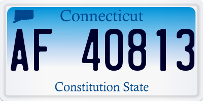 CT license plate AF40813