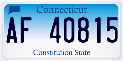CT license plate AF40815