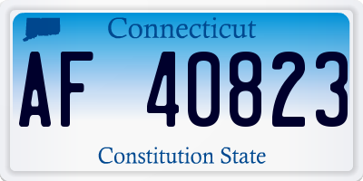 CT license plate AF40823