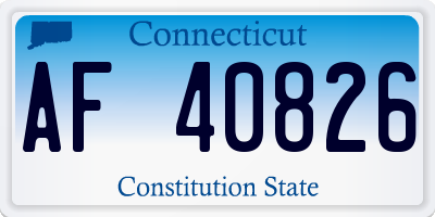 CT license plate AF40826
