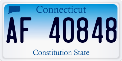 CT license plate AF40848