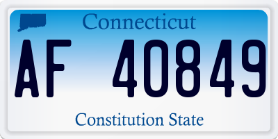 CT license plate AF40849