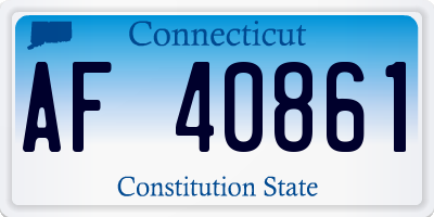 CT license plate AF40861
