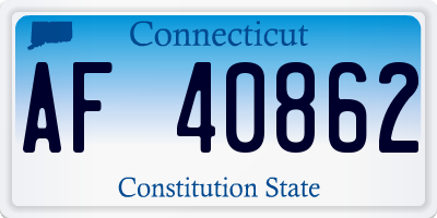 CT license plate AF40862