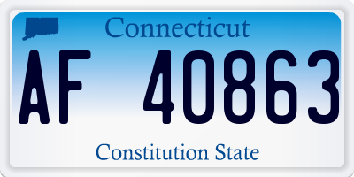 CT license plate AF40863