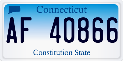 CT license plate AF40866