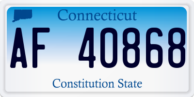 CT license plate AF40868