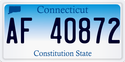 CT license plate AF40872