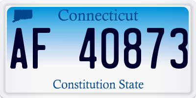 CT license plate AF40873