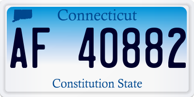 CT license plate AF40882