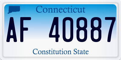 CT license plate AF40887