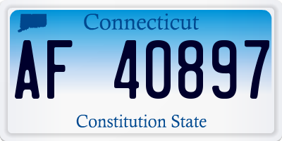 CT license plate AF40897