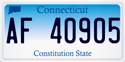 CT license plate AF40905