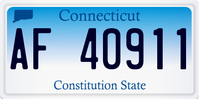 CT license plate AF40911