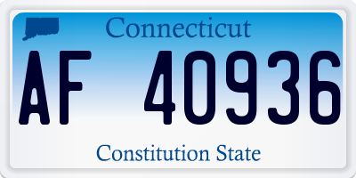 CT license plate AF40936