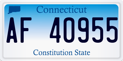 CT license plate AF40955