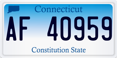 CT license plate AF40959