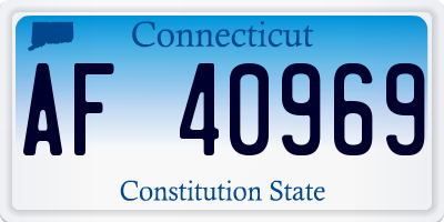 CT license plate AF40969