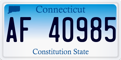 CT license plate AF40985