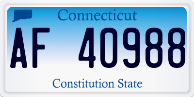 CT license plate AF40988