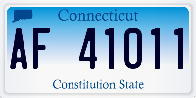 CT license plate AF41011