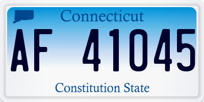 CT license plate AF41045