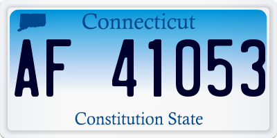 CT license plate AF41053