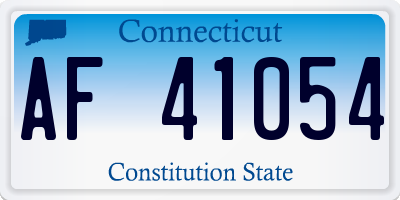 CT license plate AF41054