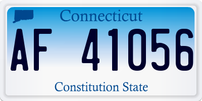 CT license plate AF41056