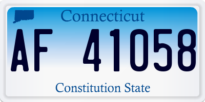 CT license plate AF41058