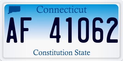 CT license plate AF41062