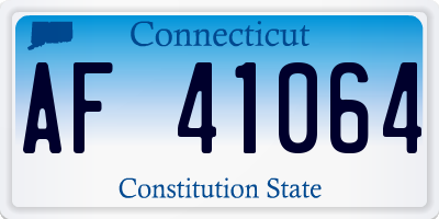 CT license plate AF41064