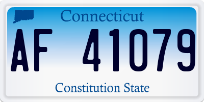 CT license plate AF41079
