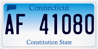 CT license plate AF41080