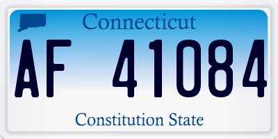 CT license plate AF41084