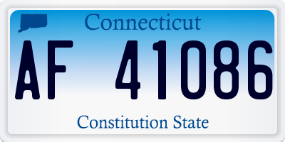 CT license plate AF41086