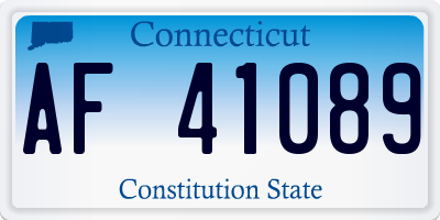 CT license plate AF41089