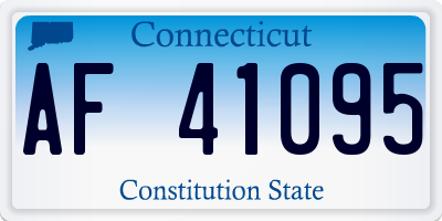 CT license plate AF41095
